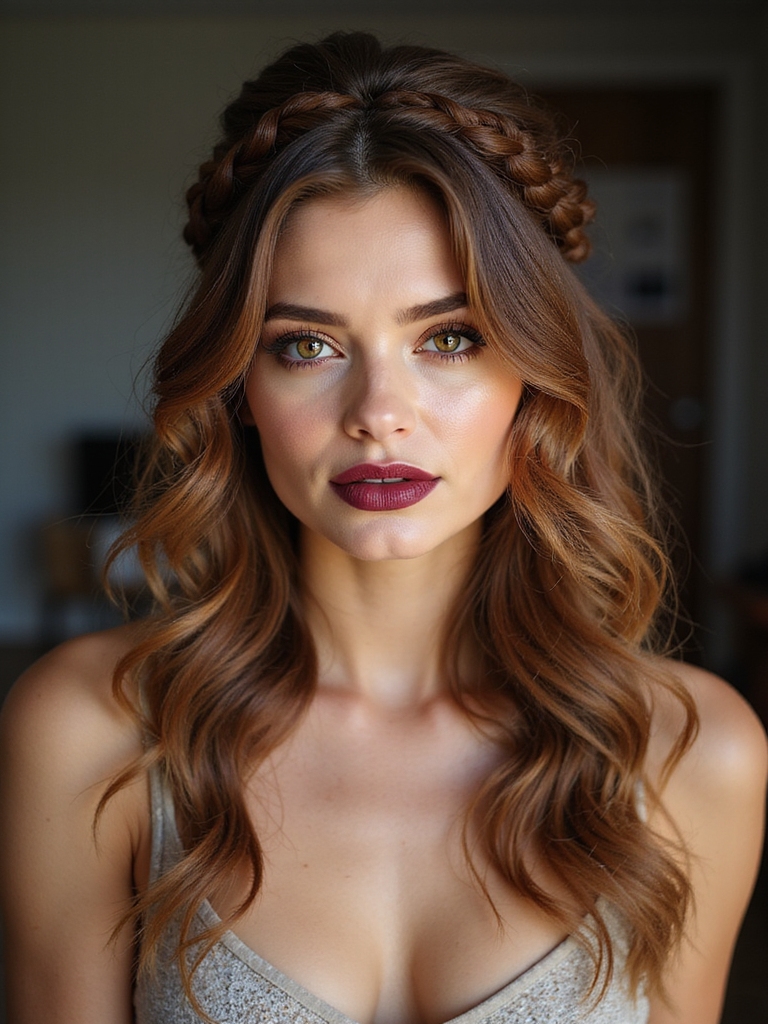delicate boho braided crown