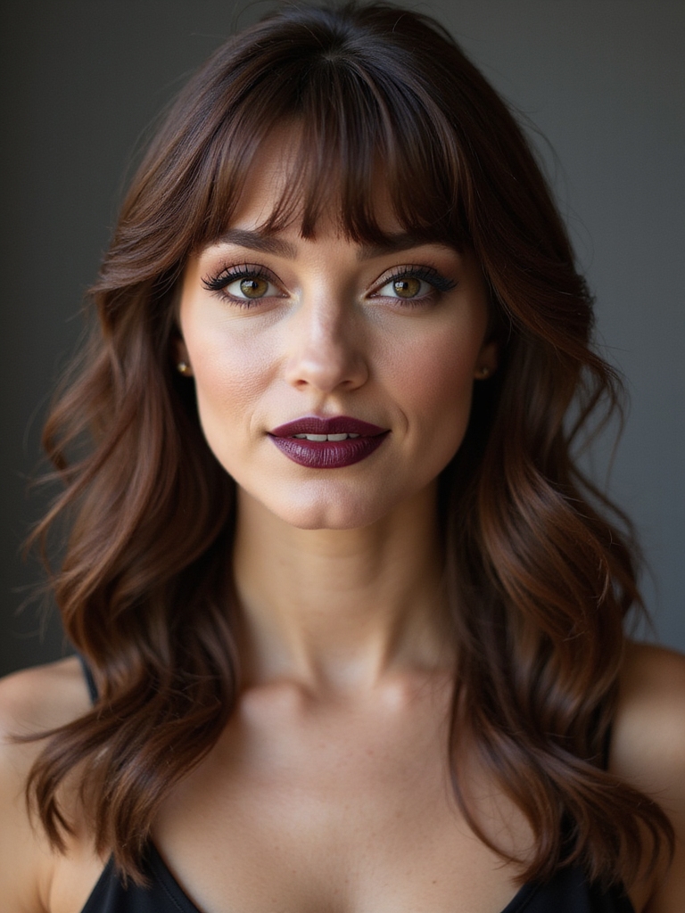 delicate fluttering face framing bangs