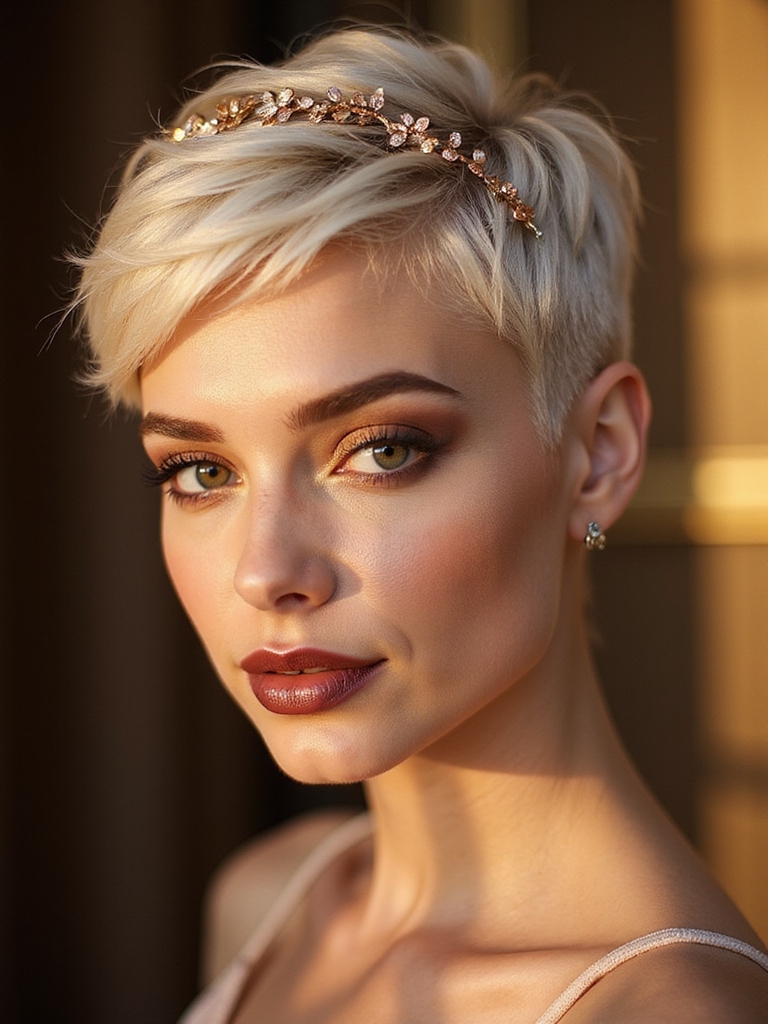 delicate vine adorns pixie