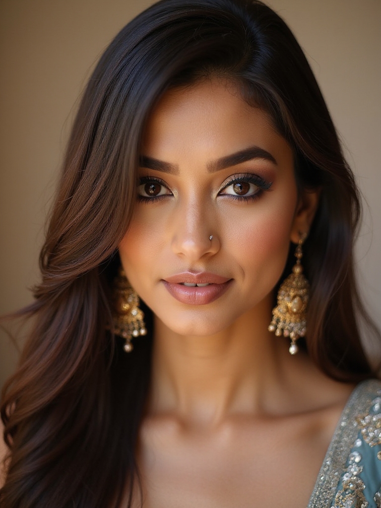 dramatic deep side jhumka reveal