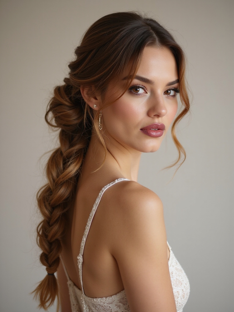 dutch braid into bun
