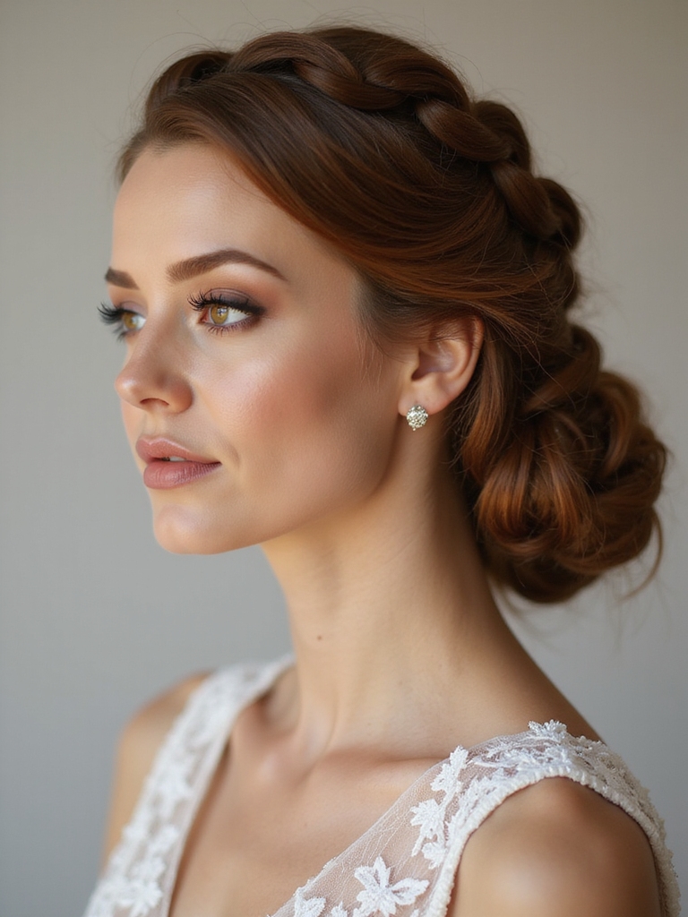 dutch braided low bun