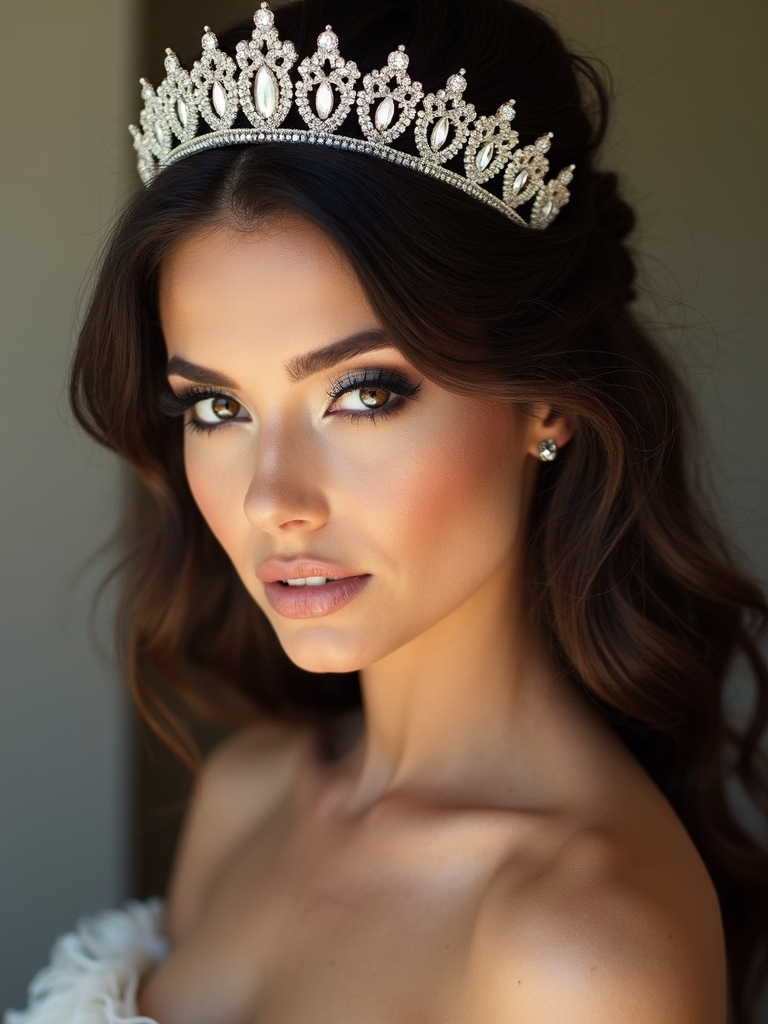 edgy elegant metallic bridal crowns
