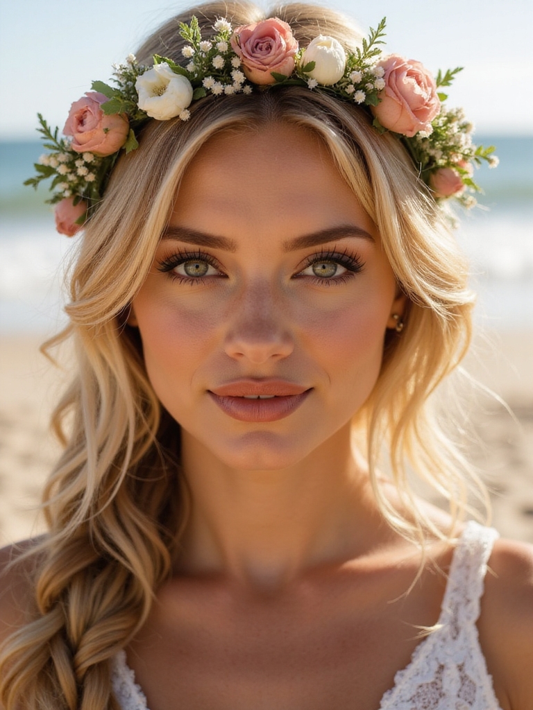 effortless beach wedding hairstyle