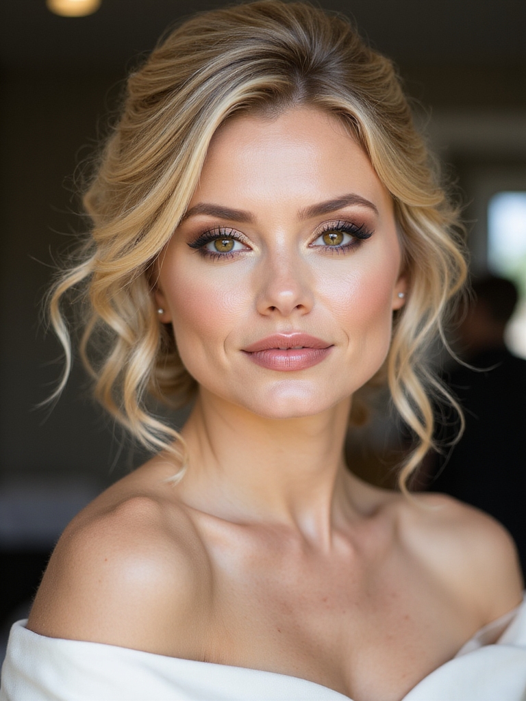 effortless elegant bridal updo