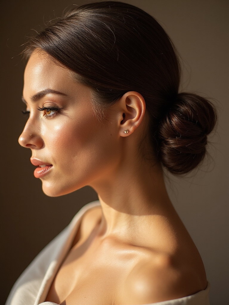 effortless elegant low bun
