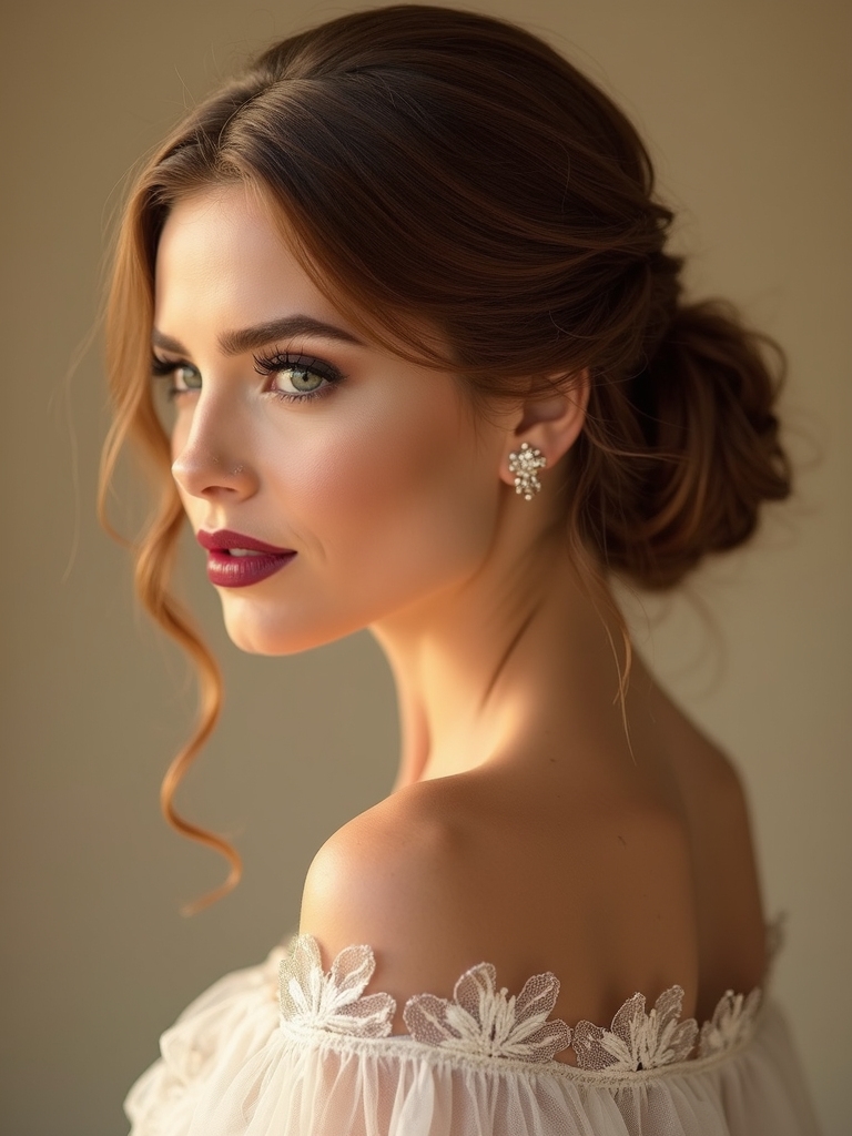 effortless low bun hairstyle