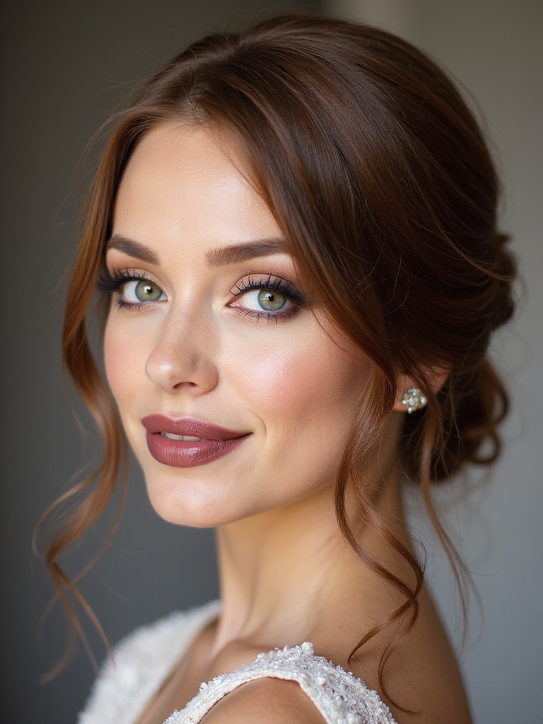 effortless refined side swept hairstyle