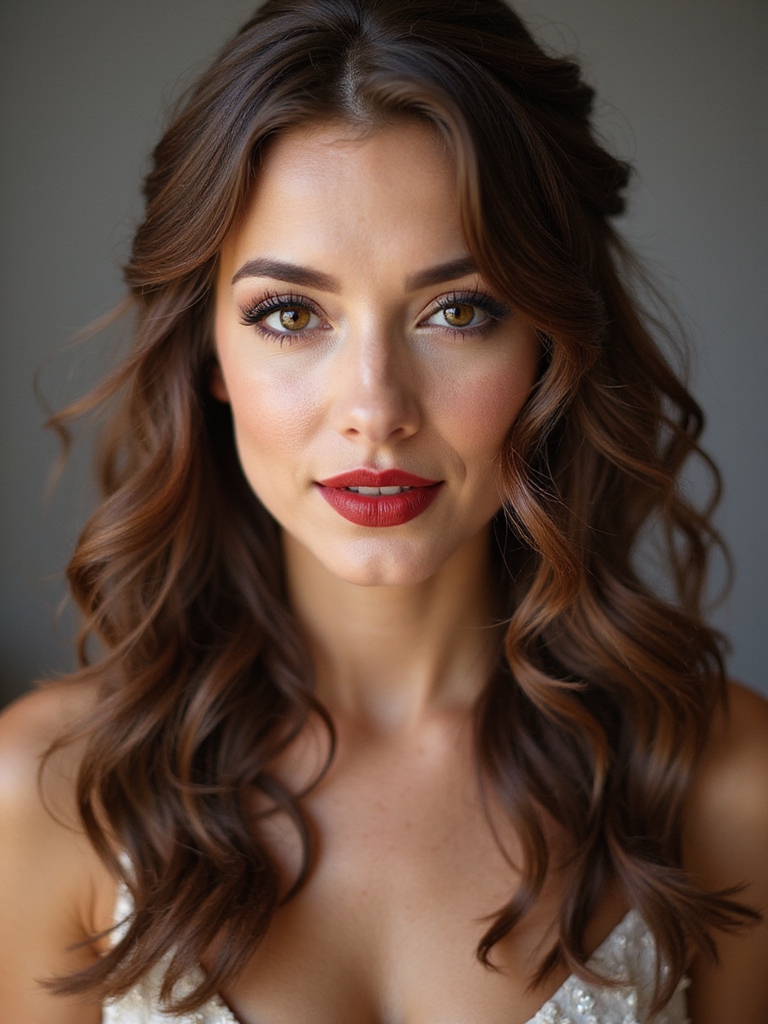 effortless romantic half up curls