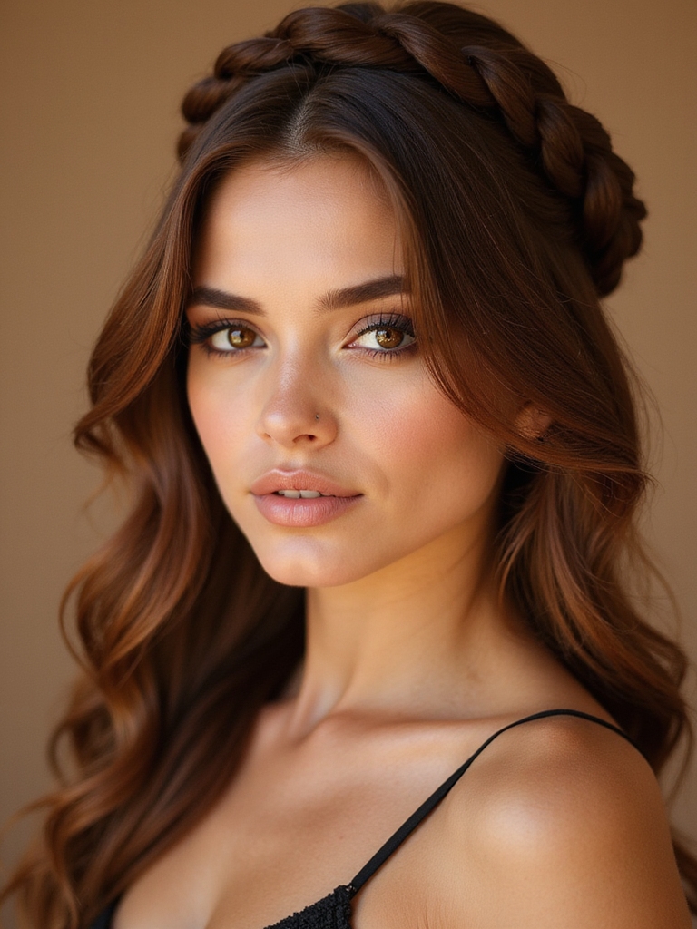 effortless romantic halo braid