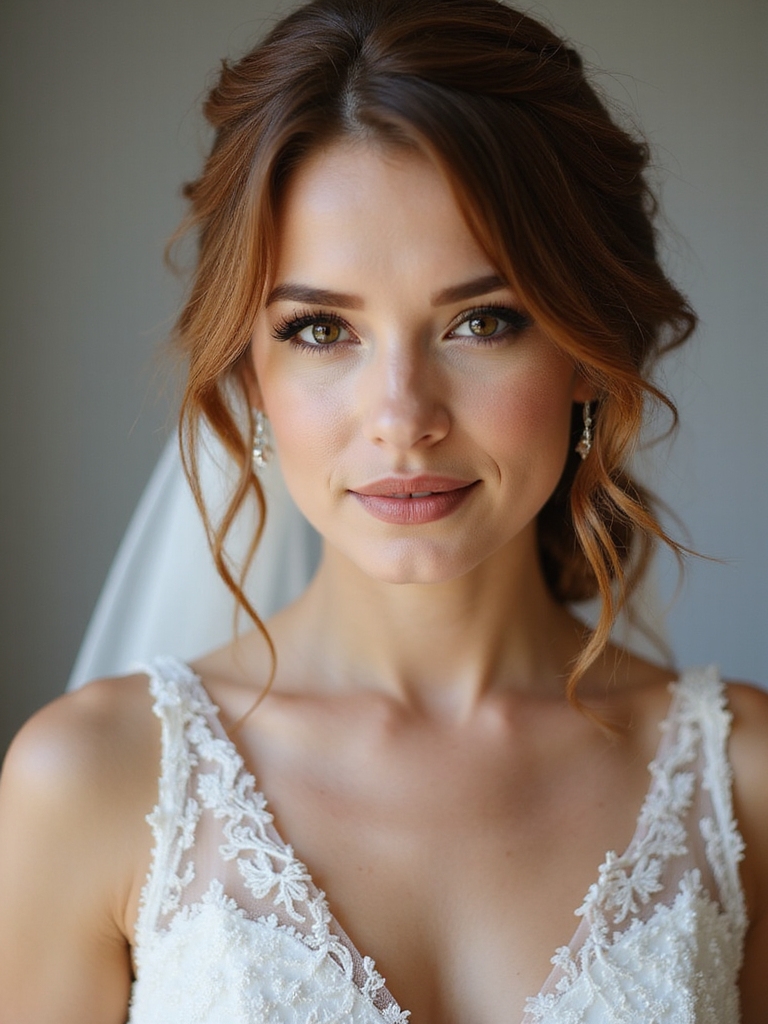 effortless romantic low bun