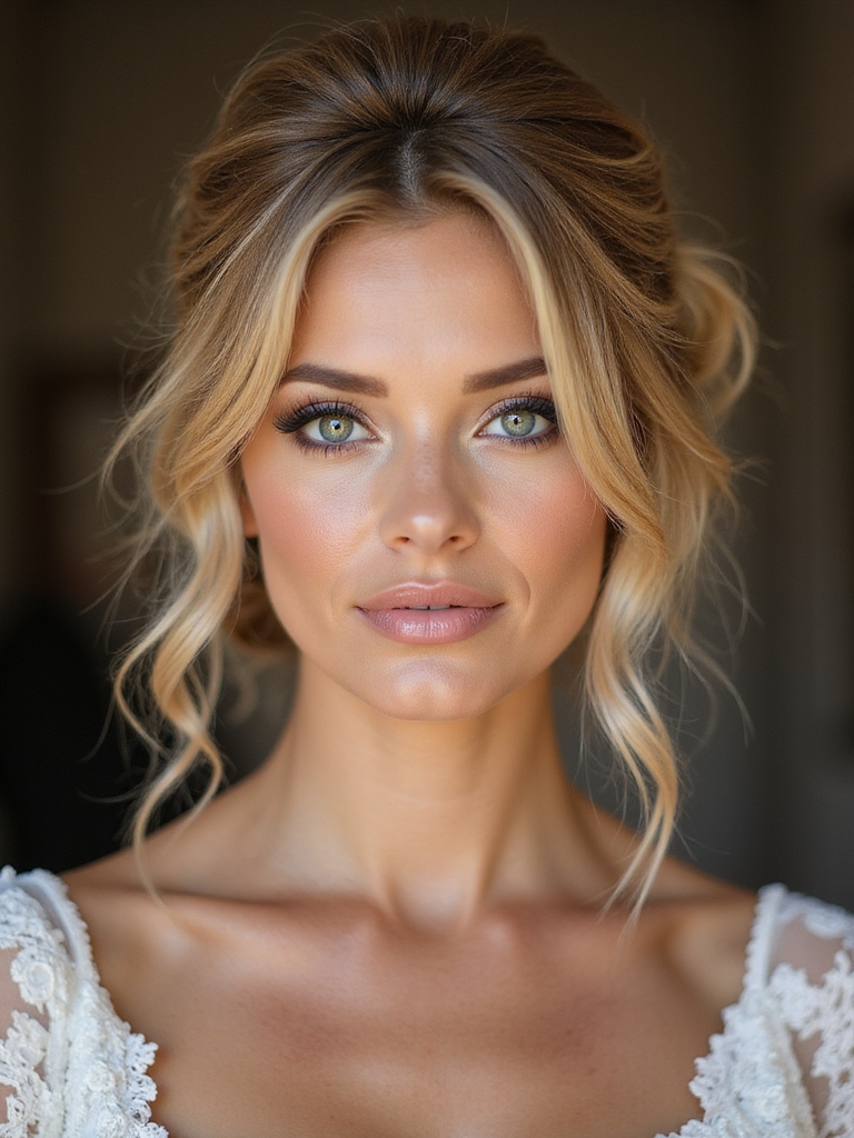 effortless romantic messy bun