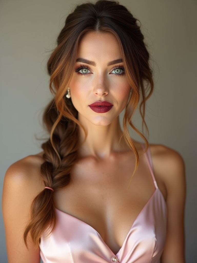 effortless romantic side braid