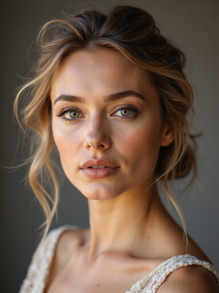 effortless romantic textured low knot