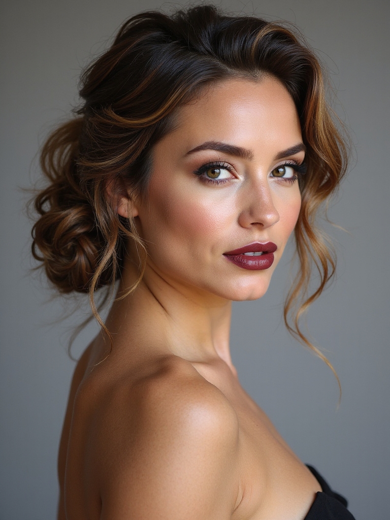 effortless romantic twisted updo
