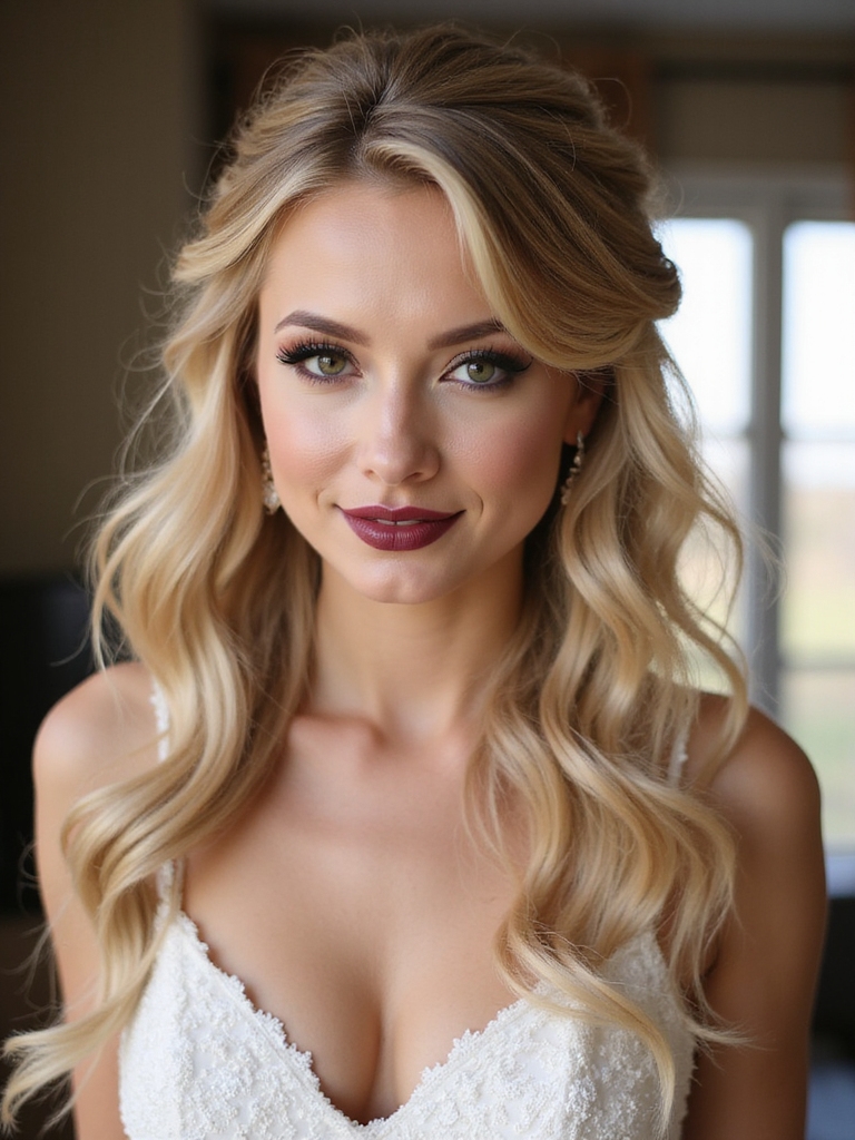 effortless textured bridal hairstyle