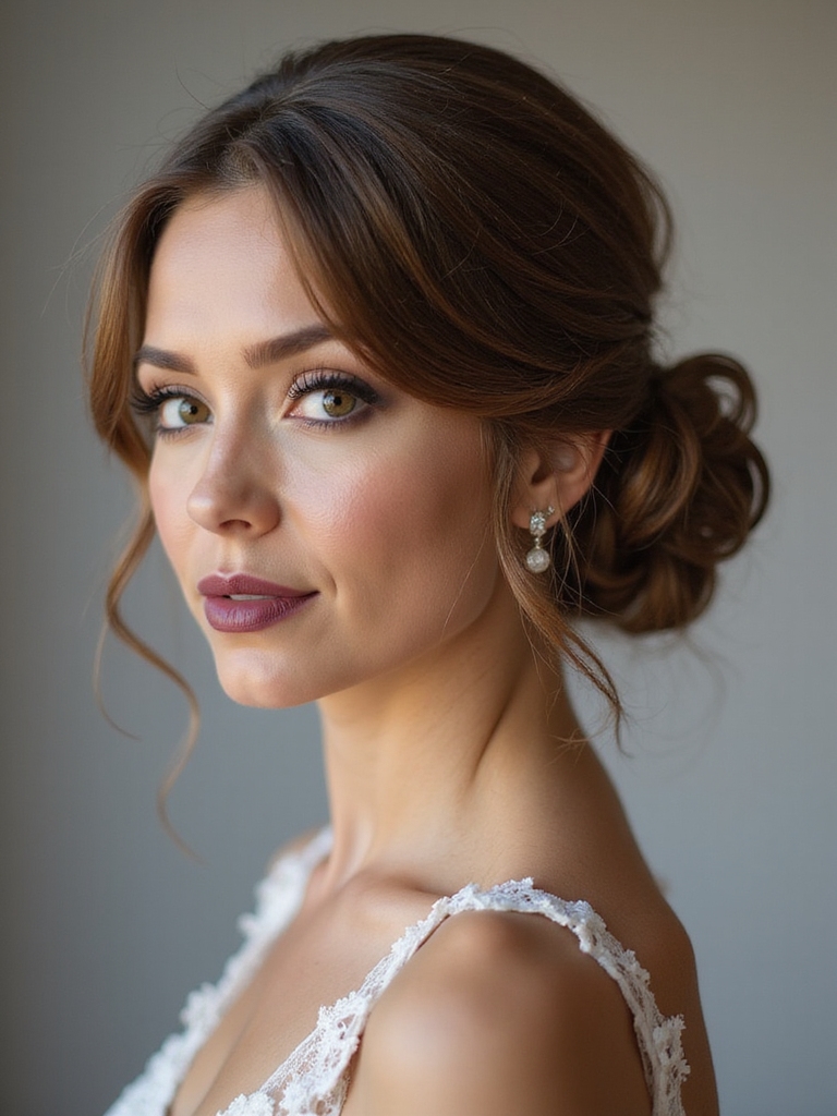 effortless textured low chignon