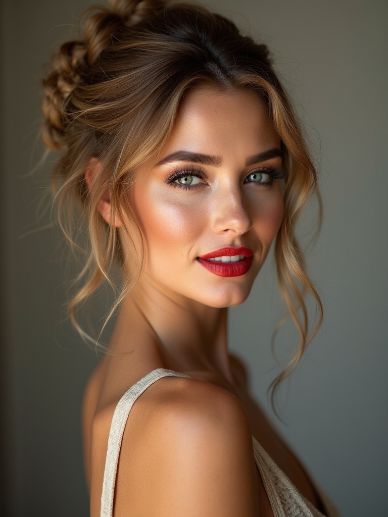 effortless voluminous bridal bun