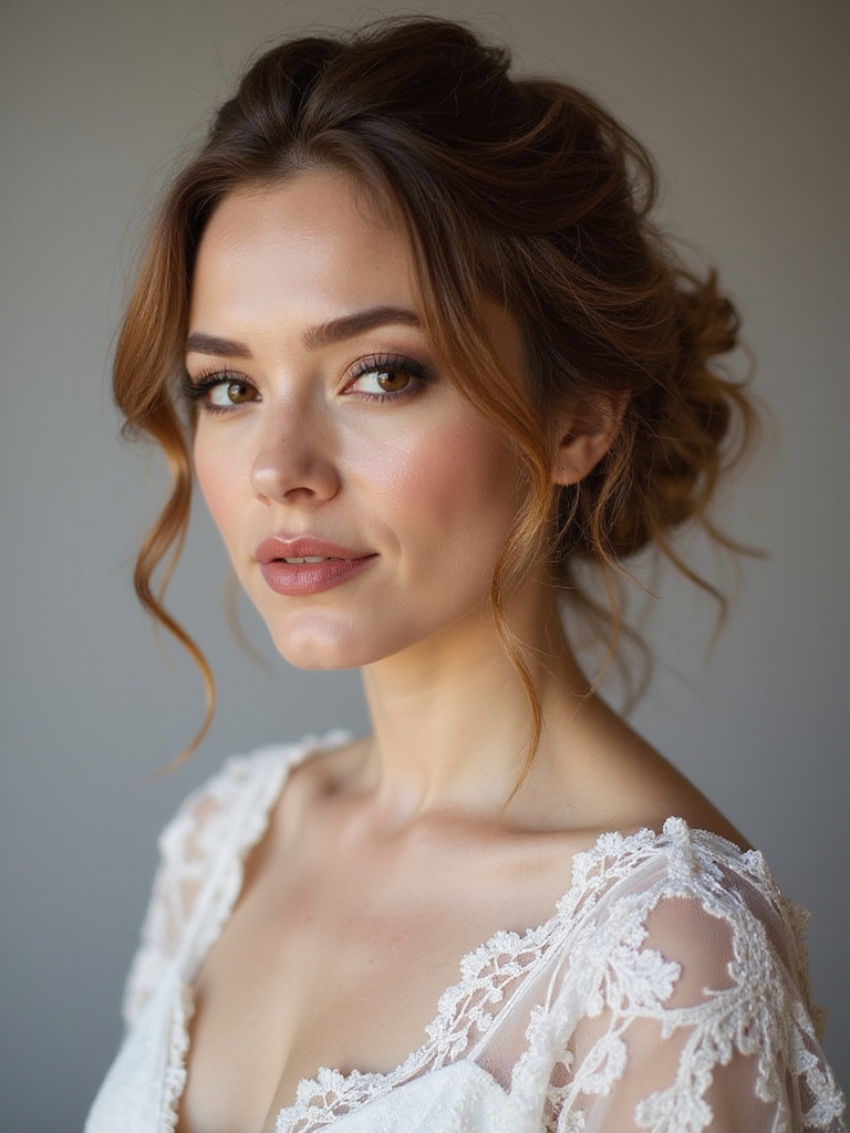 effortlessly romantic messy bun