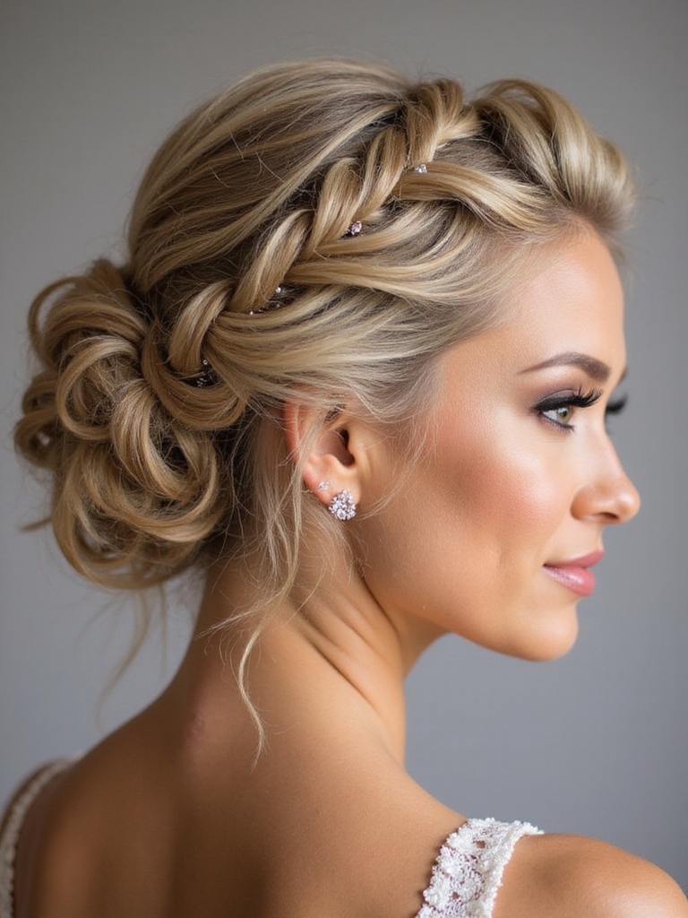 elegant braided bridal updos