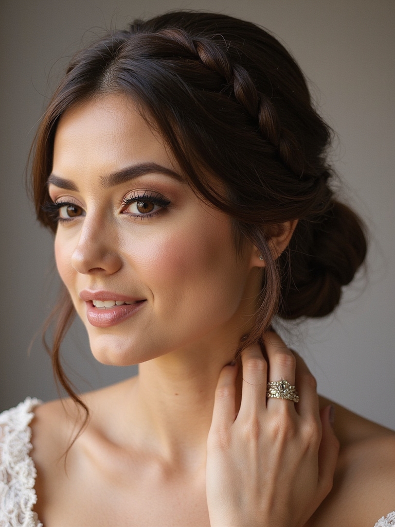 elegant braided bun hairstyle