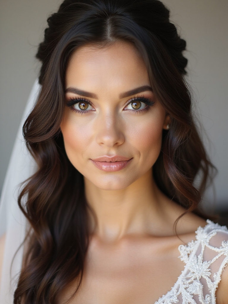 elegant bridal hair worn down