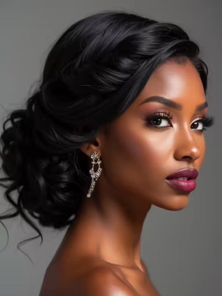 elegant bridesmaid styles for black hair