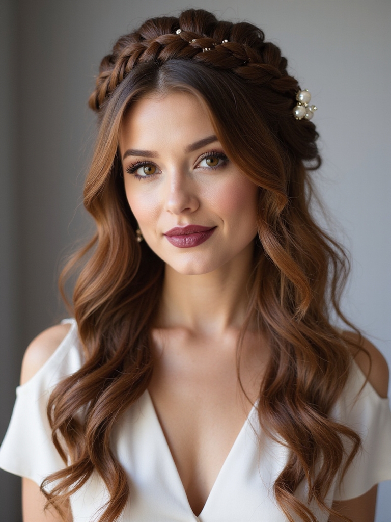 elegant face framing flowing locks