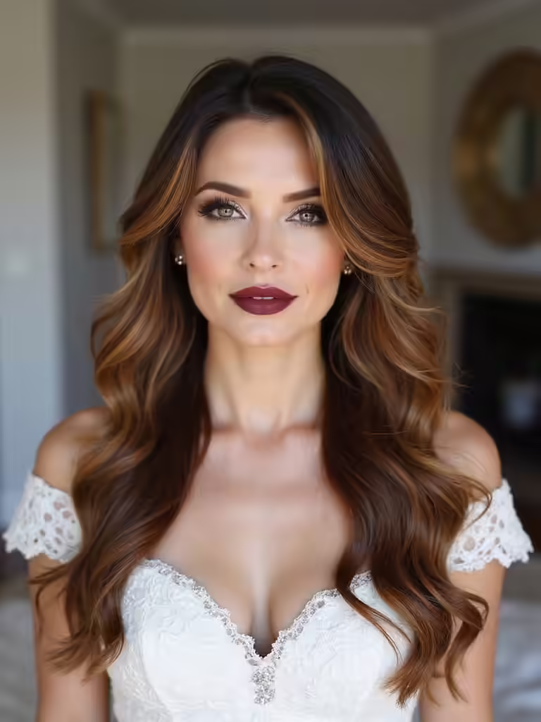 elegant flowing bridal hairstyles