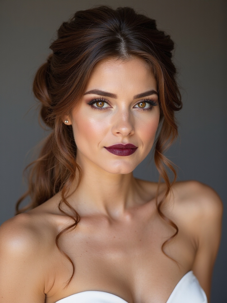 elegant long bridesmaid updos