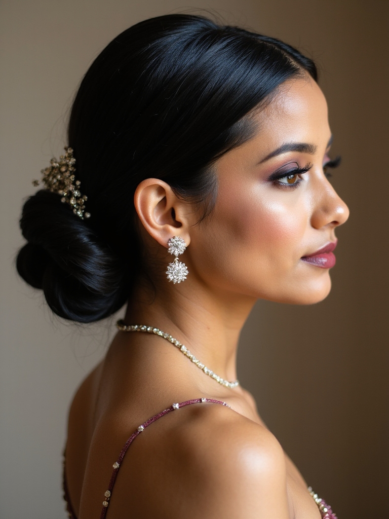 elegant low bun hairstyle