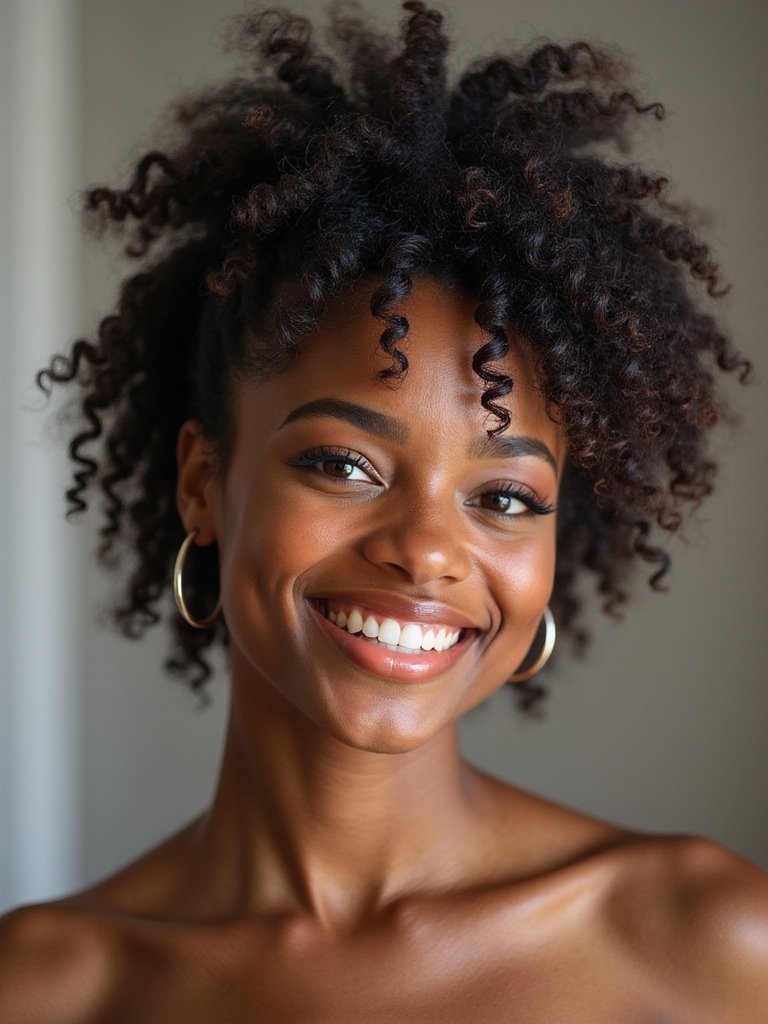 elegant low bun showcasing curls