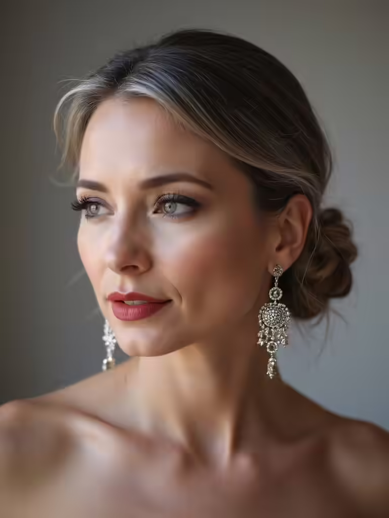 elegant low bun style