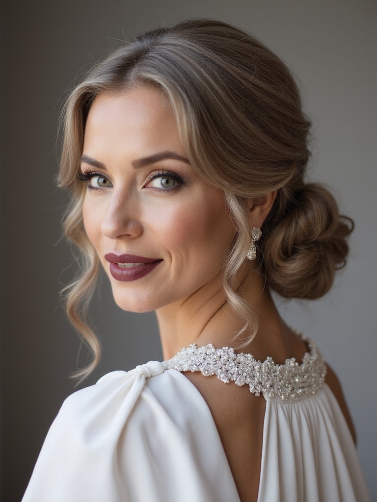 elegant low chignon hairstyle