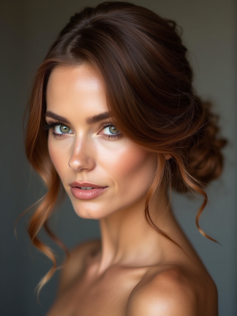 elegant low chignon hairstyle
