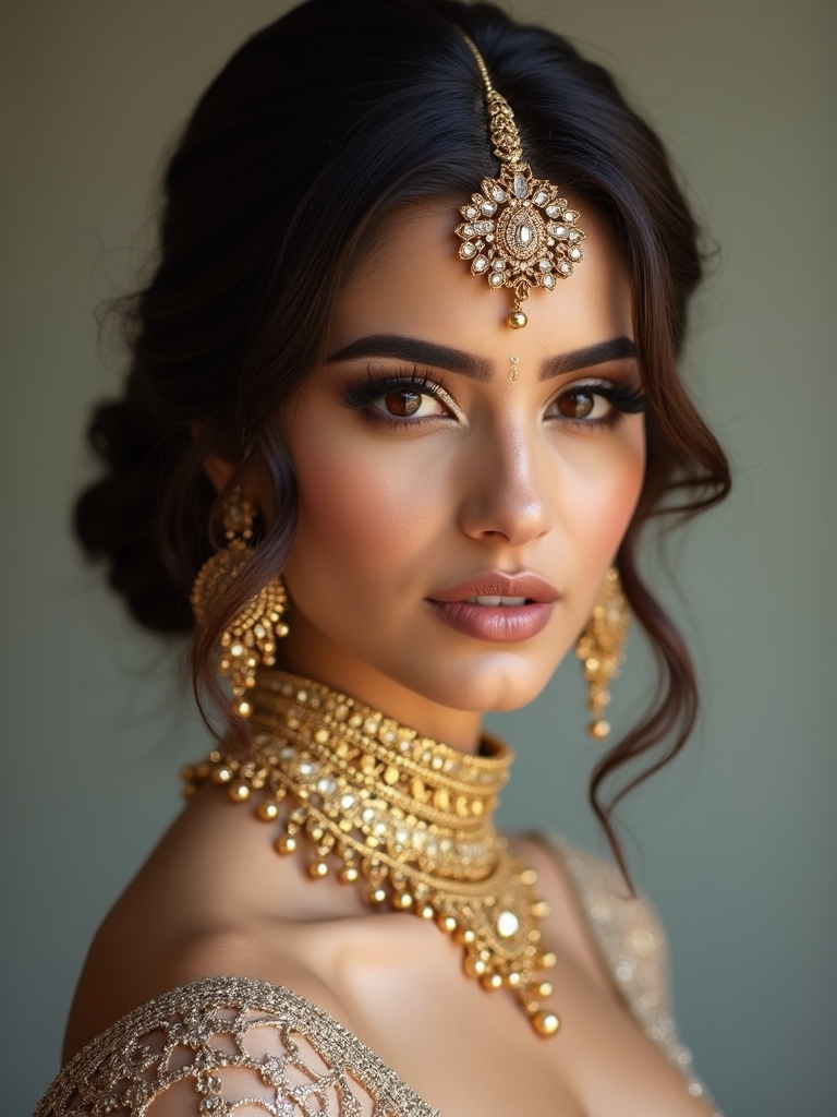 elegant low chignon styling