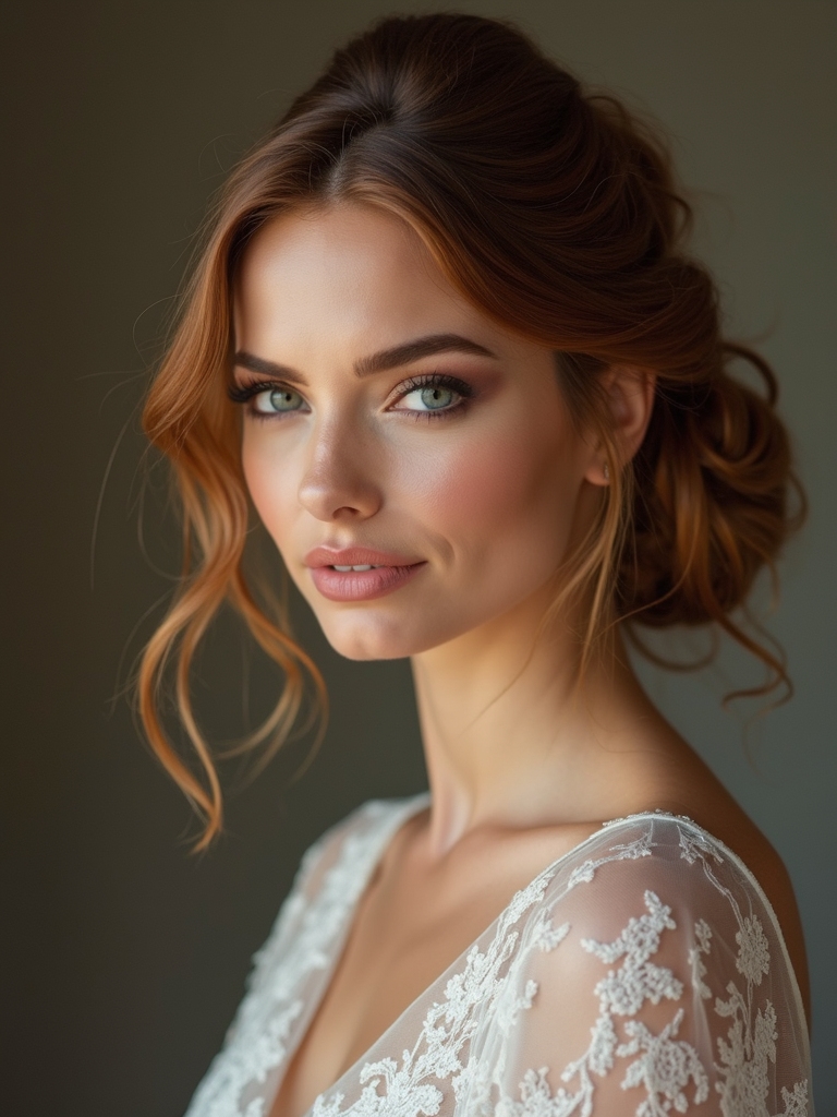 elegant low twisted bun