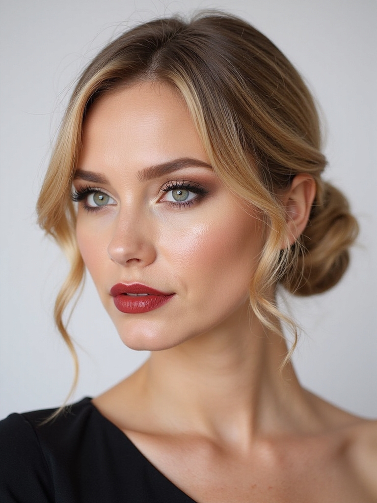 elegant romantic low buns