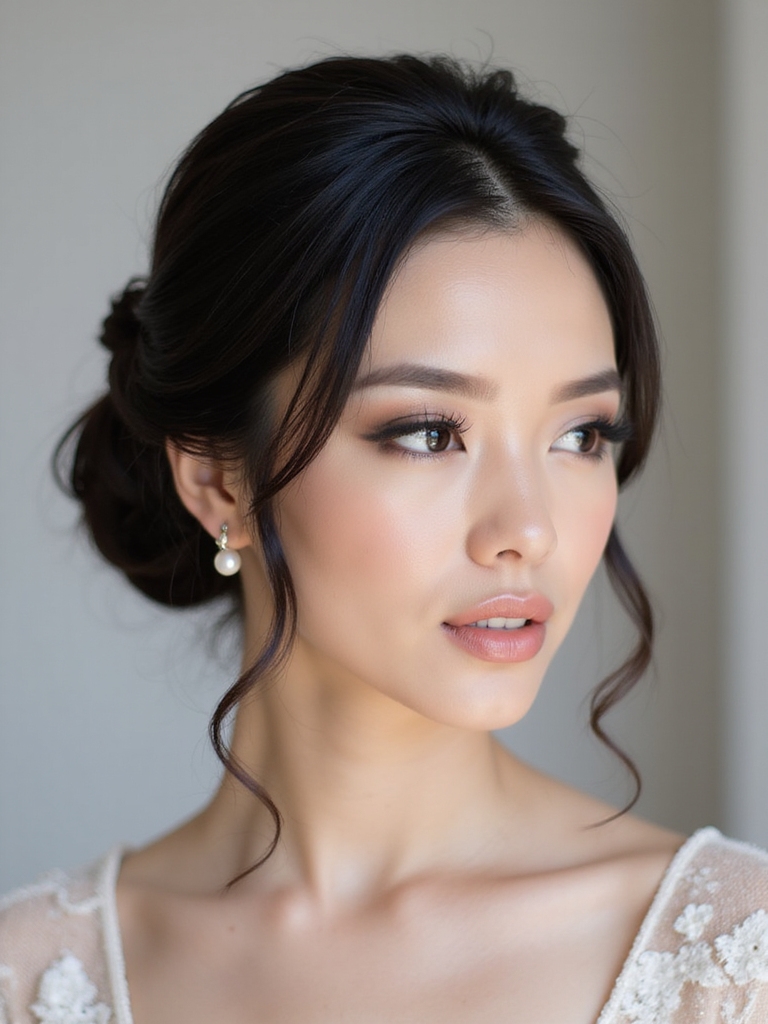 elegant timeless polished low buns