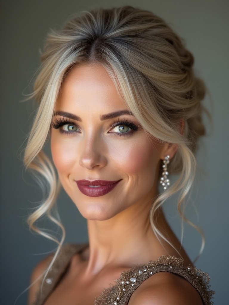 elegant twist updo accessories