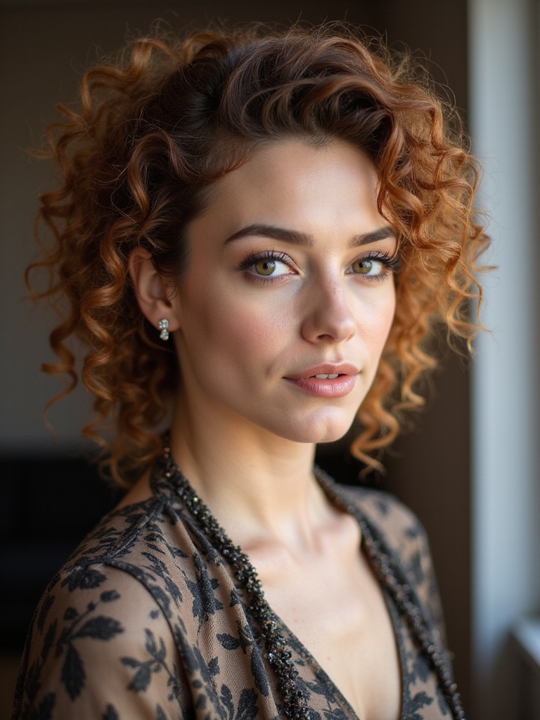 elegant updos for curly hair