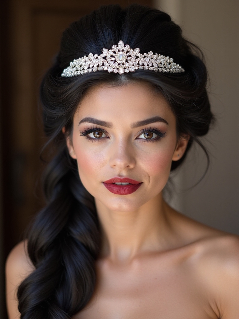 elegant updos showcasing tiaras