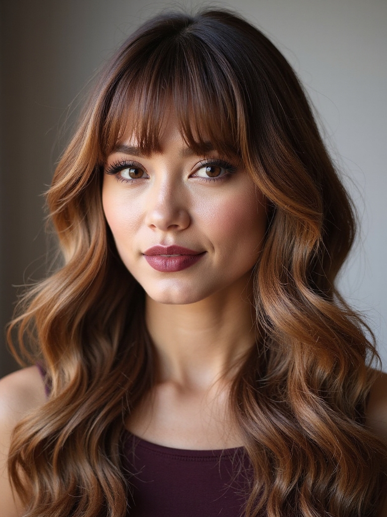 elongating soft curved bridal styling