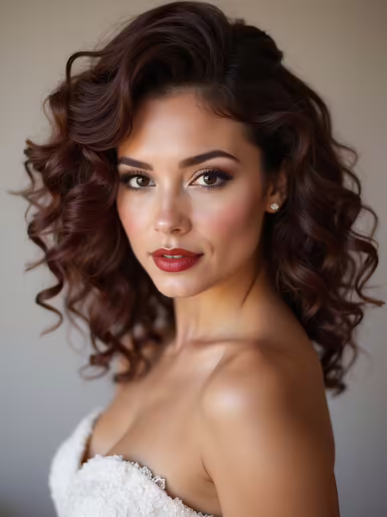 enhancing bridesmaids curly hairstyles