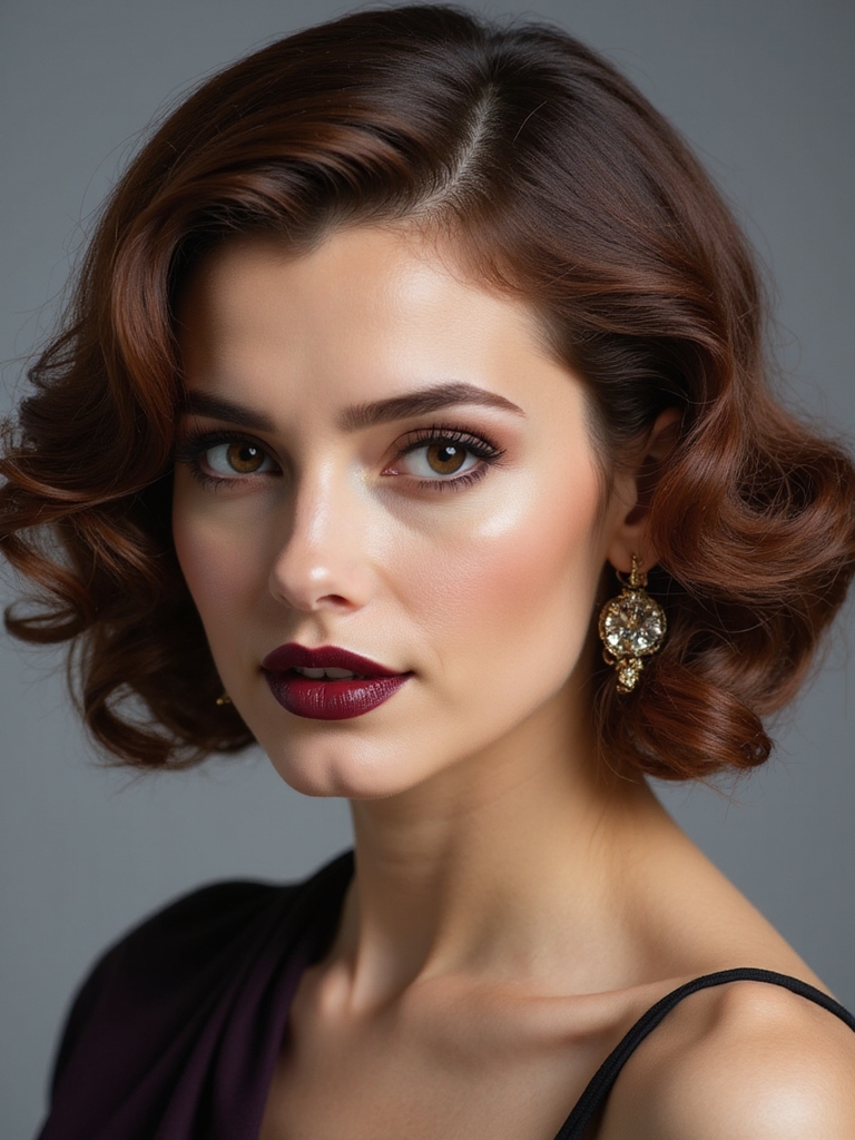 finger defined vintage curly bob