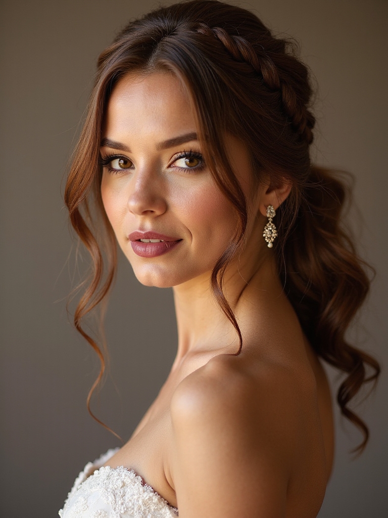 fishtail accented loose ponytail