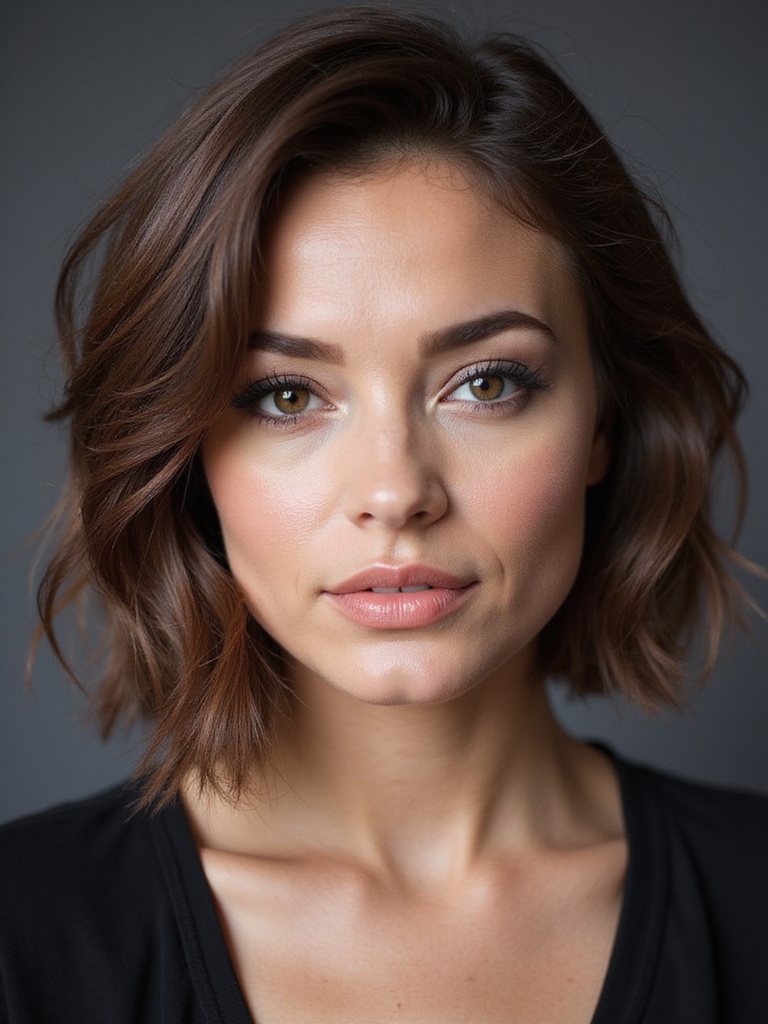 flattering bridal hairstyles for round faces