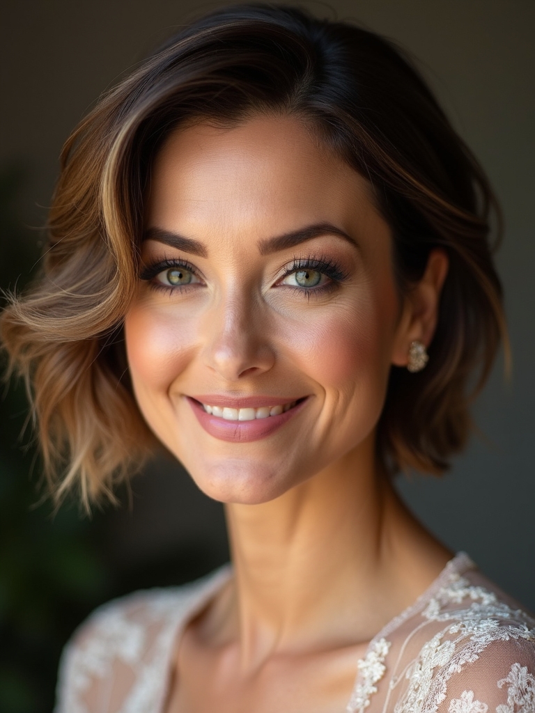 flattering short hairstyle selection