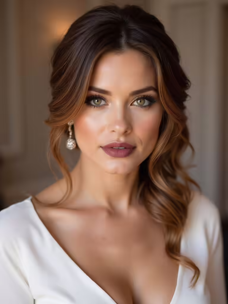 flattering wedding hairstyles for round faces