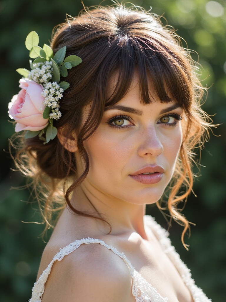 floral bridal hairstyles inspiration